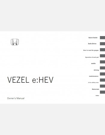 honda vezel 2024-2025 hybrid owners manual